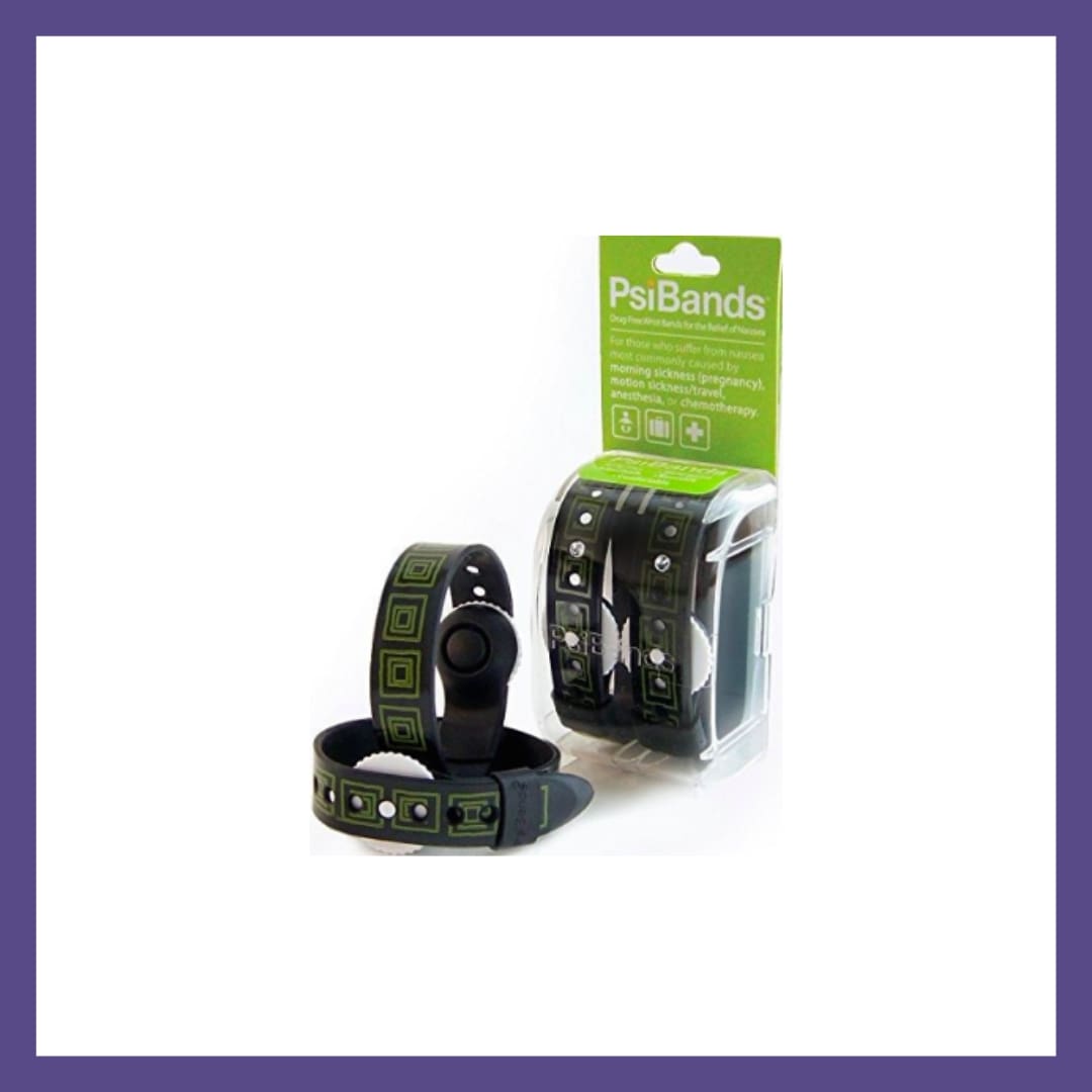 Muñequeras de acupresión para aliviar las náuseas